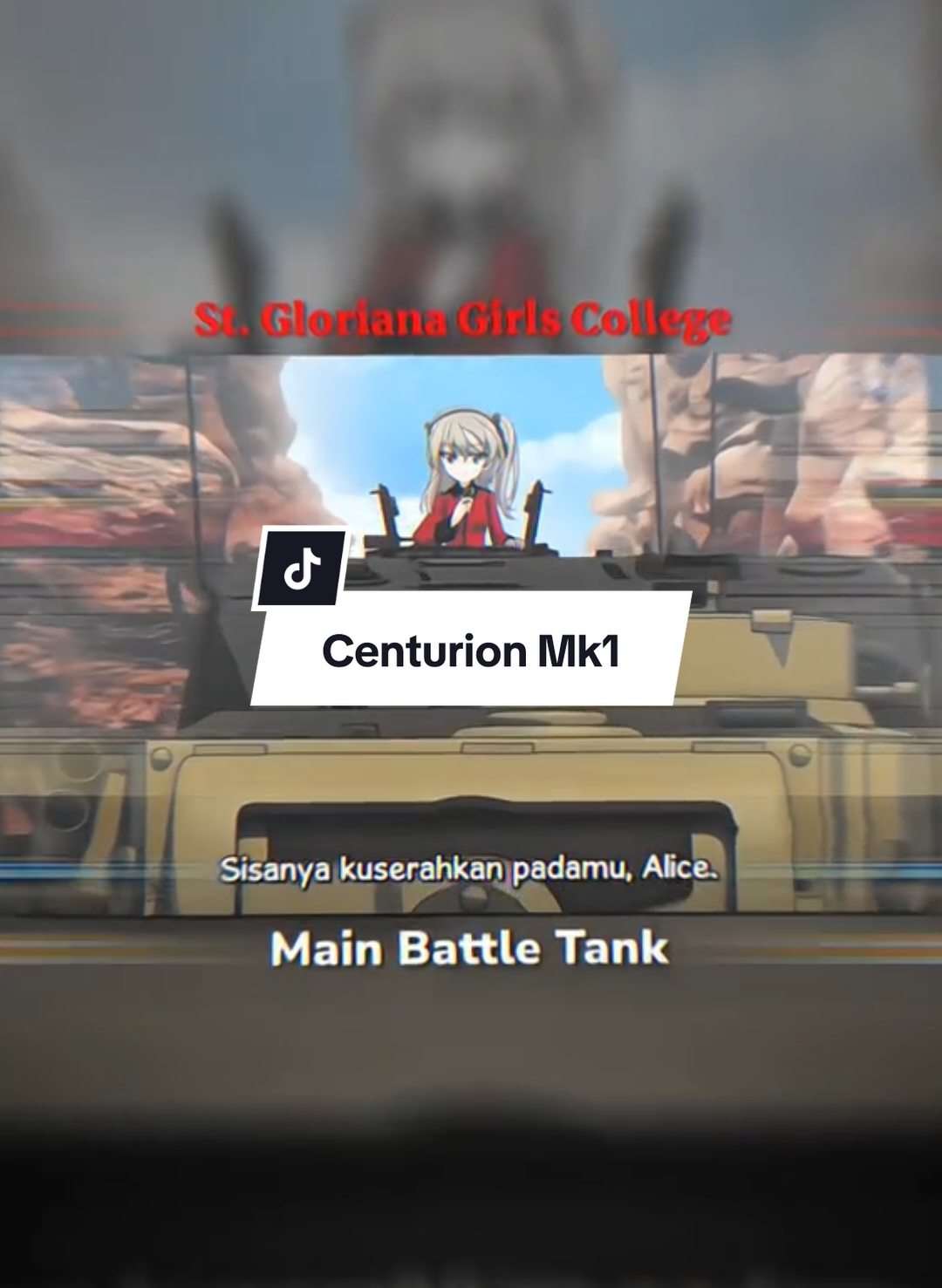 Bawa MBT jirlah😭 Ket: Centurion Mk I adalah Main Battle Tank Inggris yang dikembangkan setelah Perang Dunia II. Berikut beberapa spesifikasinya: - *Dimensi*: Panjang 7,82 meter, lebar 3,39 meter, tinggi 3,01 meter - *Berat*: Sekitar 48,77 ton - *Persenjataan*: Meriam QF 17-pounder (76mm) dan senapan mesin Besa 7,92mm - *Mesin*: Rolls-Royce Meteor IV dengan 650 tenaga kuda - *Kecepatan*: Maksimal 38-42 km/jam - *Jarak tempuh*: Sekitar 192 km - *Armor*: Depan 76mm, samping 51mm, belakang 38mm Centurion Mk I memiliki beberapa fitur unggulan, seperti: - *Meriam kuat*: QF 17-pounder dapat menembus armor tebal - *Mobilitas baik*: Kecepatan dan akselerasi yang baik - *Armor depan kuat*: Dapat menahan serangan frontal Namun, Centurion Mk I juga memiliki beberapa kelemahan, seperti: - *Armor samping dan belakang tipis*: Rentan terhadap serangan samping dan belakang - *Keterbatasan jarak tempuh*: Hanya sekitar 192 km. Hastag: #centurionmk1 #girlsundpanzer #fyp #animeedit #garupan 