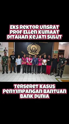 Mantan Rektor Unsrat Manado Ditahan Kejati Sulut, Terseret Kasus Penyimpangan Bantuan Pembangunan Gedung Fakultas Hukum /// Kejaksaan Tinggi (Kejati) Sulawesi Utara (Sulut) resmi melakukan penahanan terhadap mantan Rektor Universitas Sam Ratulangi (Unsrat) Manado, Prof. Dr. Ir. Ellen Kumaat, MSc DEA, bersama dua orang lainnya, Jumat (17/10/2025). Ketiganya kini dititipkan di Rutan Kelas IIA Malendeng, Manado, Sulawesi Utara setelah menjalani proses pemeriksaan di kantor Kejati Sulut. Dari total empat tersangka yang dipanggil, satu orang lainnya belum ikut ditahan karena alasan kesehatan. Kepala Seksi Penerangan Hukum (Kasipenkum) Kejati Sulut, Januarius Bolitobi, SH, membenarkan penahanan tersebut “Benar, tiga orang sudah kami tahan. Satu orang lainnya masih menjalani pemeriksaan medis karena kondisi kesehatannya, dan belum ada informasi terbaru apakah yang bersangkutan akan segera ditahan,” jelas Bolitobi saat dikonfirmasi, Jumat malam. Ia juga mengungkapkan, perkara yang menjerat mantan Rektor Unsrat itu berkaitan dengan dugaan penyimpangan dalam pengelolaan bantuan Bank Dunia untuk pembangunan Gedung Fakultas Hukum Unsrat. “Kasusnya terkait proyek bantuan Bank Dunia. Untuk perkembangan lebih lanjut, akan kami sampaikan dalam rilis resmi besok (Sabtu),” tambahnya. Penahanan ini menjadi perhatian publik karena melibatkan salah satu tokoh akademik terkemuka di Sulawesi Utara yang pernah memimpin Unsrat selama dua periode. Sumber Tribun Manado #korupsi #rektor #unsrat #manado #sulawesiutara 