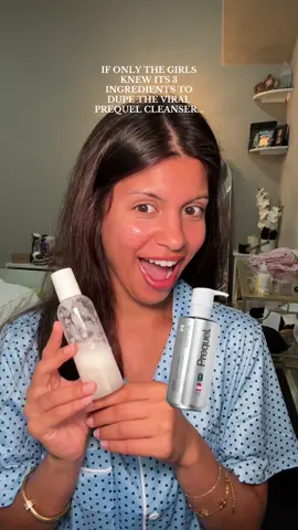 I DIY my own Gleanser 🥹🙏 50% glycerin 35% rose water or distilled water 15% unscented Castille soap or baby soap. #glycerin #prequelgleanser #glycerincleanser #DIY #dupe