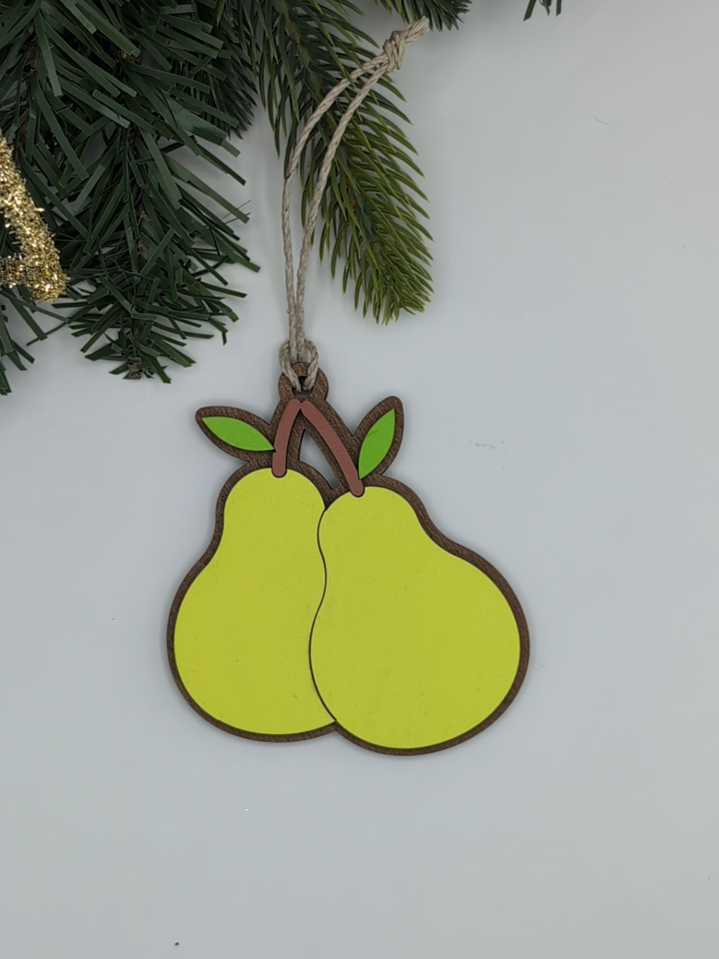 Pair of pears, a perfect ornament for the fourth anniversary. #fruitanniversary 