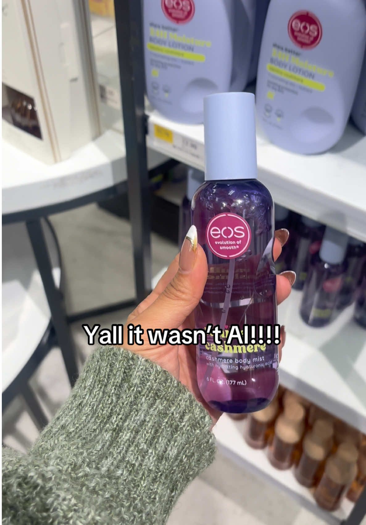 I found the @eos Products vanilla cashmere mist at @target !!!!!!!! Guys is wasn’t AI!!!!! #eosmist #eosproducts #vanillacashmere #fragrancetiktok 