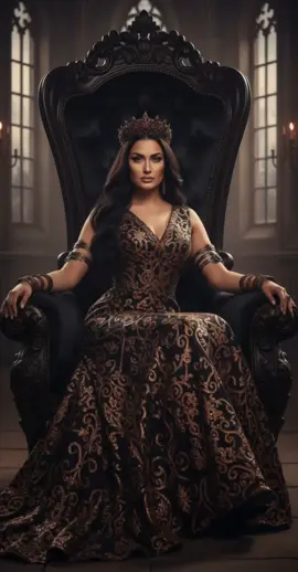 „Sie regiert nicht mit Angst. Sie regiert mit Präsenz. 👑🔥“ #DarkQueen #PowerVibes #RoyalEnergy #FantasyLook #fyp 