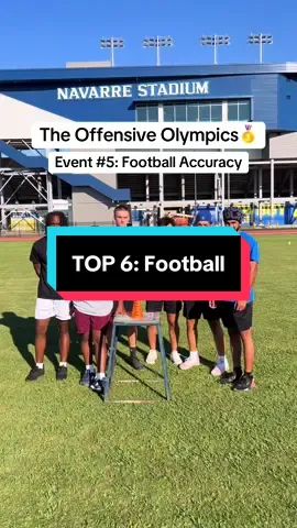 5TH EVENT‼️ Who will make it into the top 5??👀 also the Canadian has the voice of an angel #offensiveolympics #football #quarterbackchallenge 