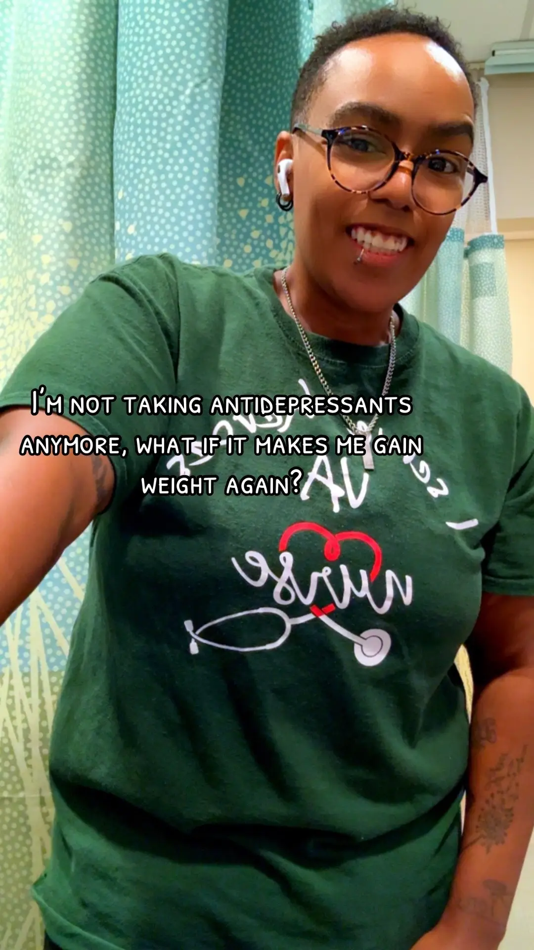 It does have the potential to make you gain weight but not always. But even if you gain a little weight, it’s so worth it to be able to be yourself again #weightgain #antidepressants #meds #happy #fyp 