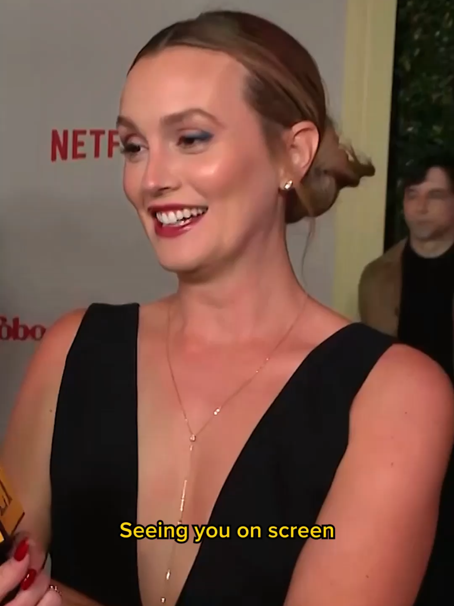 We think Leighton Meester has a crush on the leading man from 'Nobody Want This.' 🤭 #leightonmeester #nobodywantsthis #adambrody