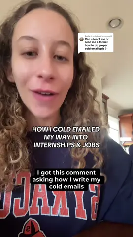 Replying to @milashake My exact cold email format that got me into Amazon + 7 other internships 🫶 #earlycareer #careeradvice #networking #internships 