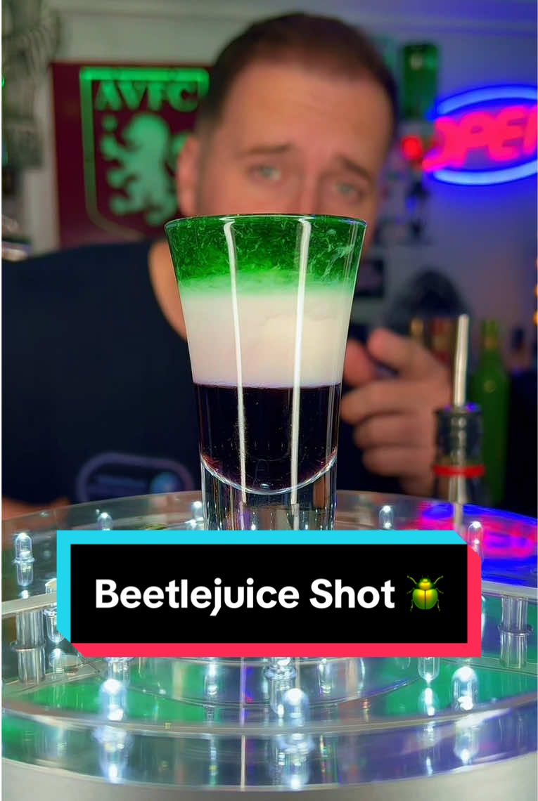 Beetlejuice shot 🪲 #beetlejuice #spookyseason #halloweendrinks  