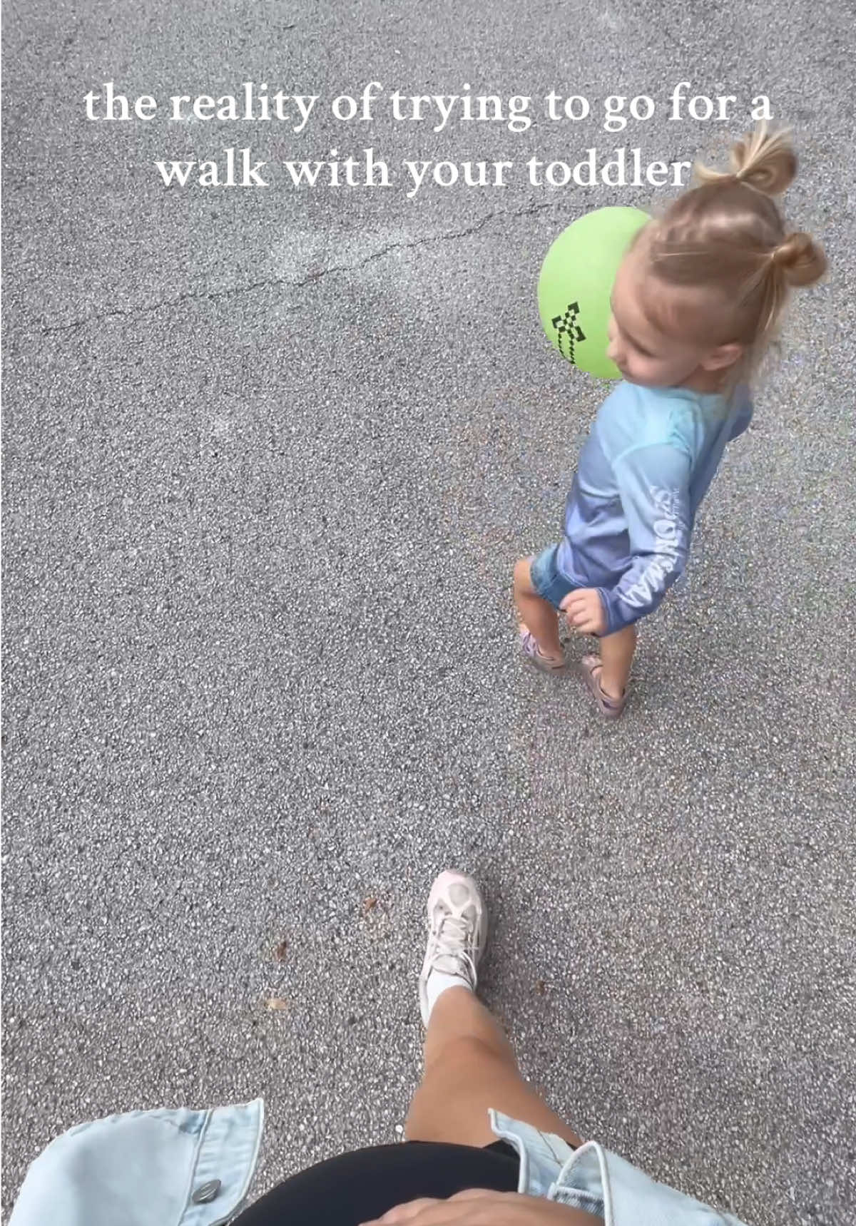 she loves “accidentally” bumping into me 😂 #sahm #secondtimemom 