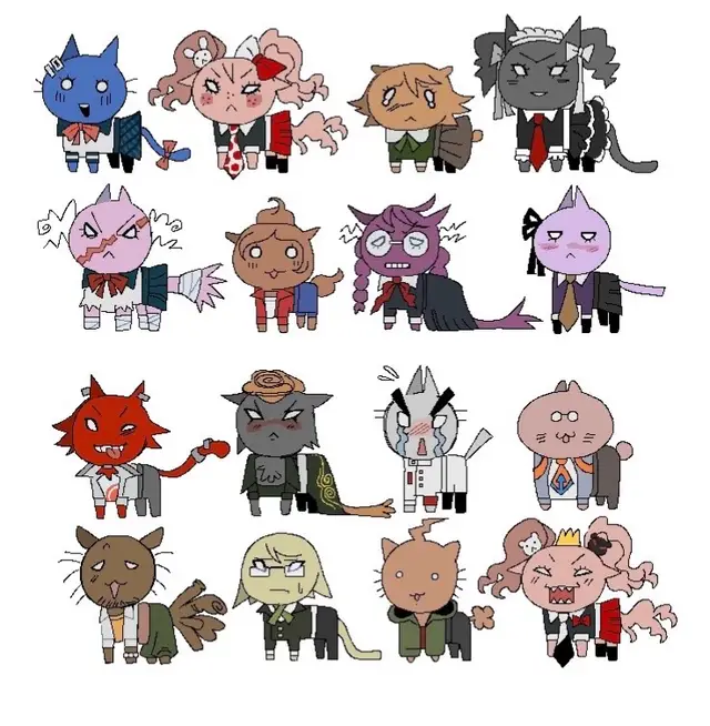 Meowganronpa #danganronpa #danganronpafanart #thh #dr2 #danganronpav3 