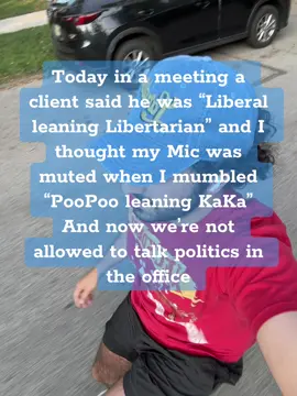 We’re not allowed to talk politics in the office but that’s not my fault #lib #politics #comedian #bike 