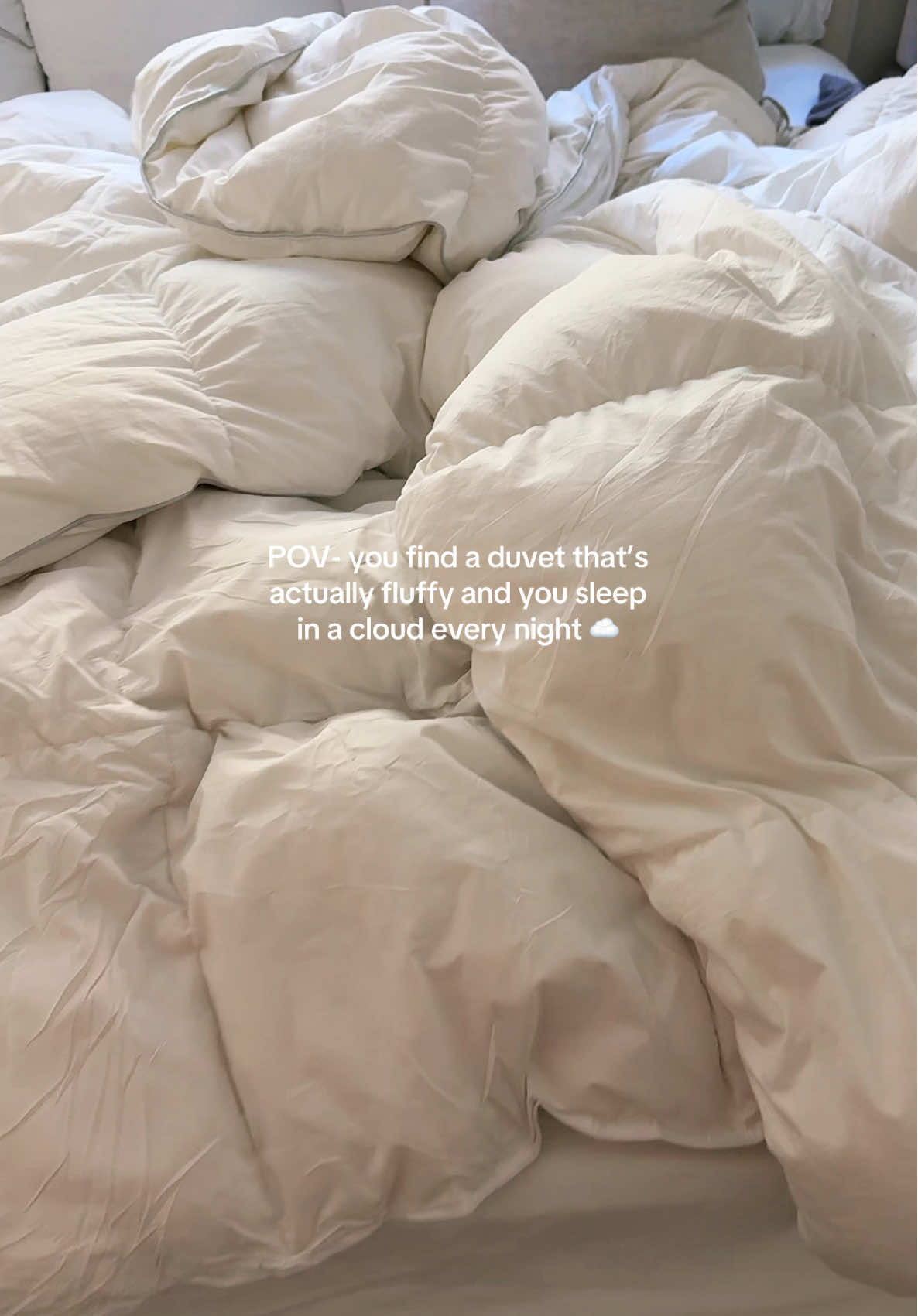 bought a second one after having the OG for two years 🤭 #duvet #duvetinsert #fluffycomforter #bedding 