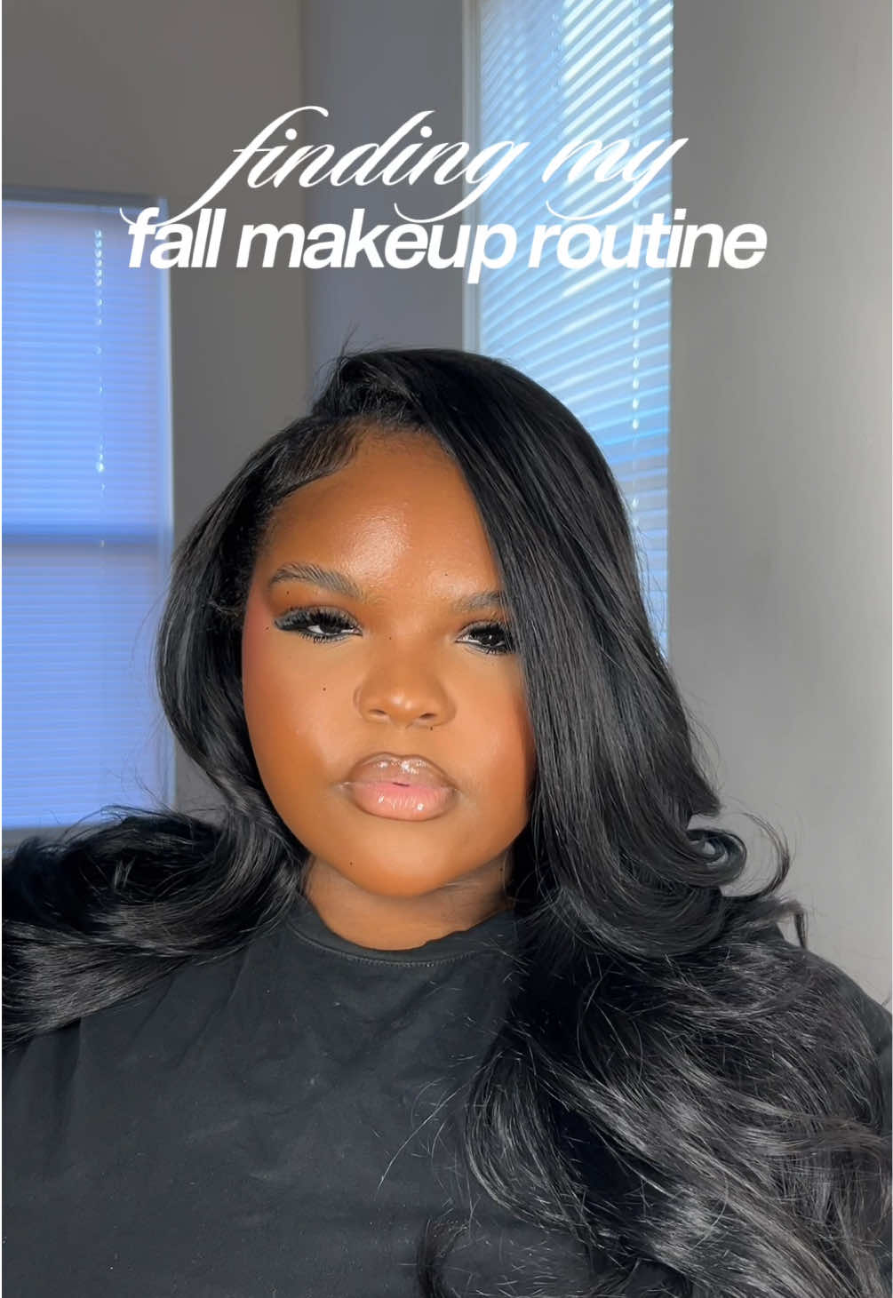 Practicing my go to fall makeup routine🍂🍁✨ This video will be uploaded to my LTK soon! #fallmakeup #fallmakeuplook #makeup #makeuptutorial #blackgirlmakeup 