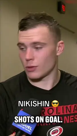 Nikishin knows ball. (🎥: FanDuel Sports Network via @Carolina Hurricanes) 