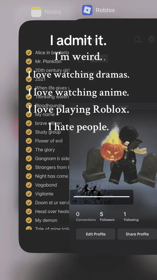 Oh and I love listening to music fs  #robloxfyp #roblox 