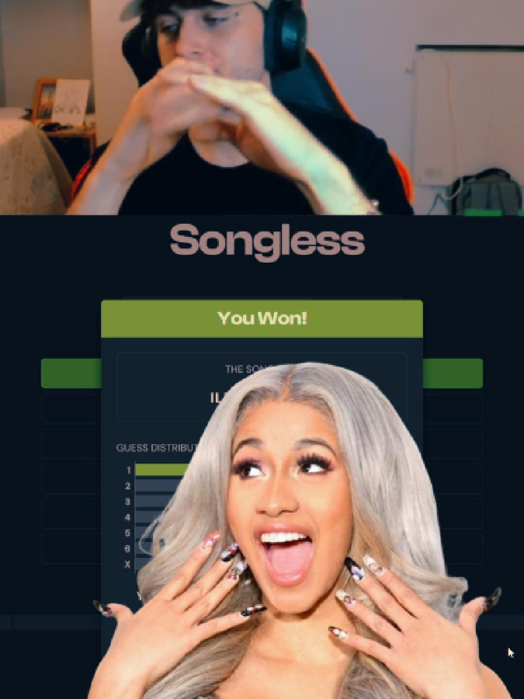 AND THE GRAMMY GOES TO... #stream #clips #adivinalacancion #guessthesong #vonfre #hiphop #cardib #badbunny #travisscott
