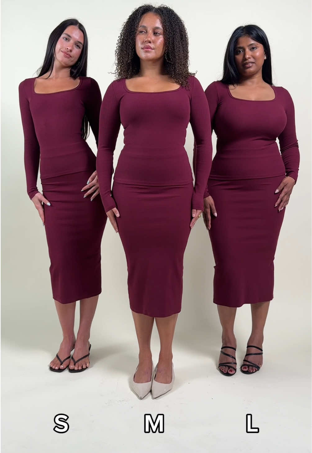 Our ambassador's showing how one outfit can work across sizes. From A to DD cups, our SculptRib™ collection is designed to fit and flatter every body.  #FashionForAll #InclusiveFashion #CurvyStyle #EveryBodyStyle