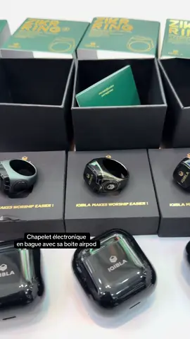 Chapelet électronique zikr ring (en bague avec boite airpod disponible en gros et en détail :773800202 #chapelet #zikr #bague #ring #pourtoii 