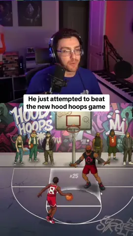 He just attempted to beat the new hood hoops game #basketball #kickstreaming 