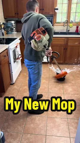 😅 Cutting the Grease… Don’t tell my wife! She never specified HOW I was supposed to mop the floors! 😂 @STIHL USA @STIHL TIMBERSPORTS® official #stihl #mop #choresinthishouse #todolist #cleaning 