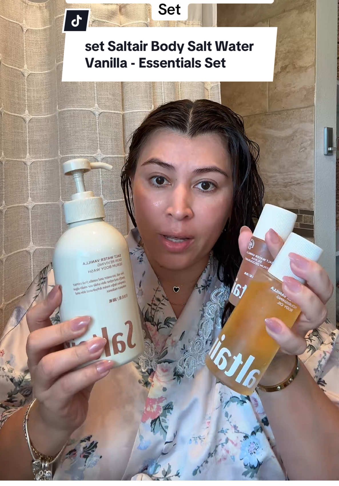 set de cuidado personal de @Saltair Body  si te gusta oler muy bien este increíble ser tiene un 15% de descuento cuanta en el momento de este video #saltairbody #bodywash #bainilla 