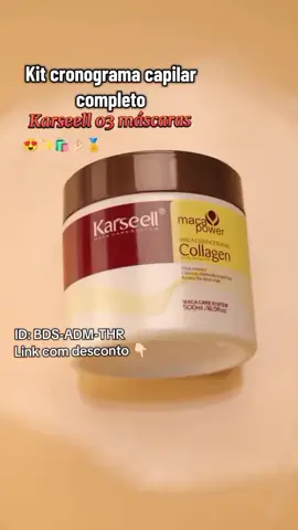 Kit cronograma capilar completo Karseell 03 máscaras (Hidratação, Nutrição e reconstrução) links nos comentários 👇🏻🛒🛍️#shoppebrasil #shoppe #achadinhos 