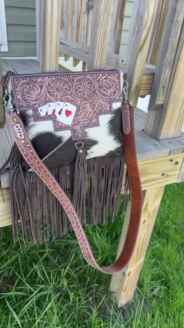 Aces, Genuine Leather & Genuine Cowhide, each cowhide that you recieve is going to be different, comes with the matching non-adjustable strap‼️ #creatorsearchinsights #tiktokshopfinds Brand: @Lazy 8 3 Bar Horse Co 