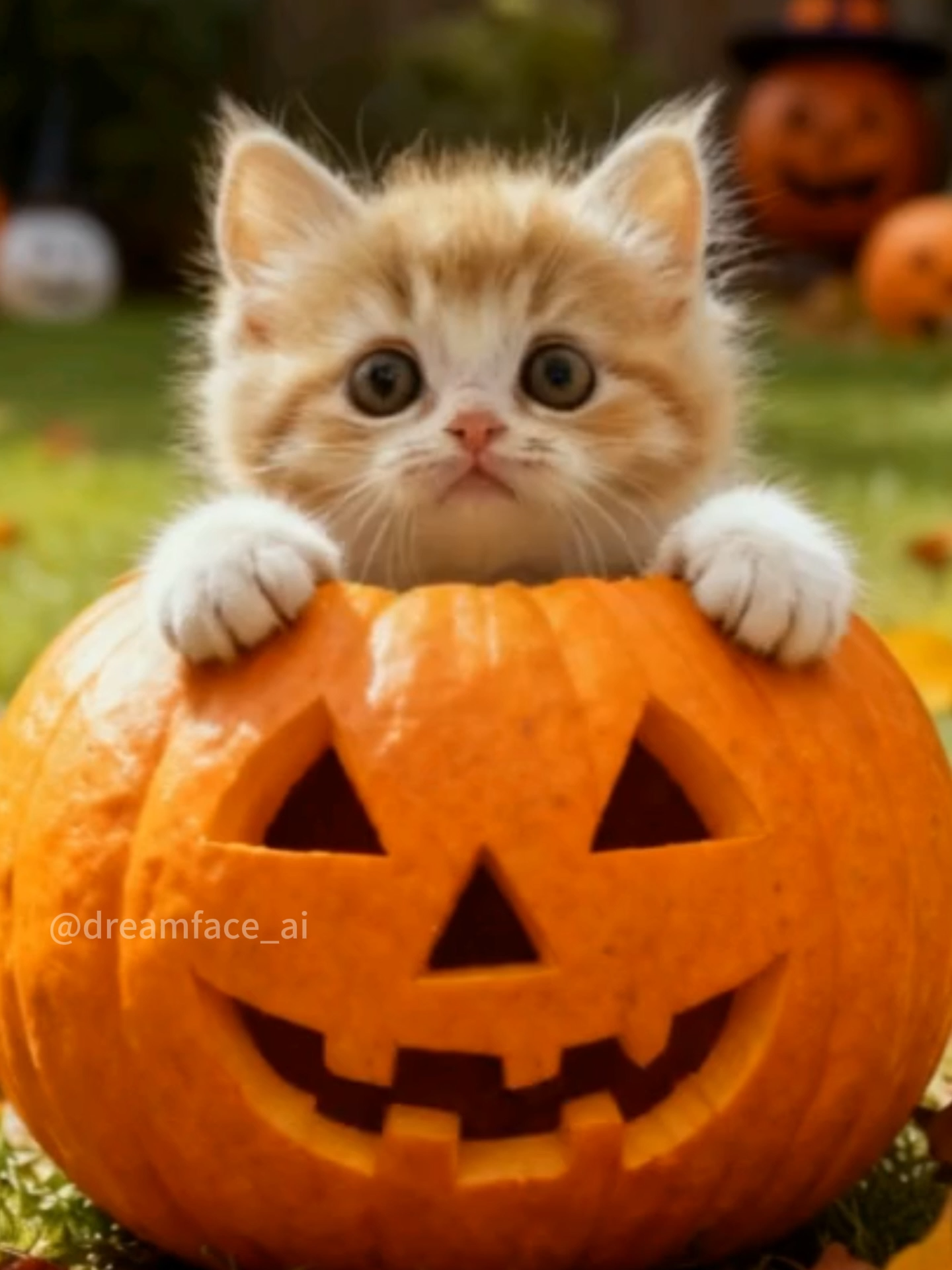When your pumpkin pie kitty says I love you ❤️  #dreamface #halloweenkitty #halloween #kitty #cat #cutecat #cutekitty