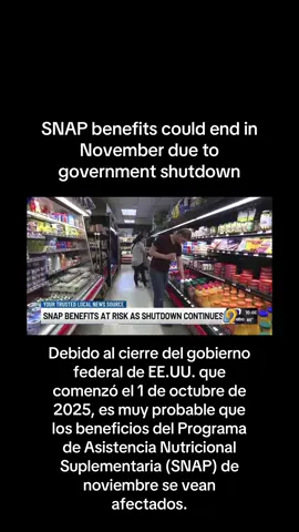 Debido al cierre del gobierno federal de EE.UU. que comenzó el 1 de octubre de 2025, es muy probable que los beneficios del Programa de Asistencia Nutricional Suplementaria (SNAP) de noviembre se vean afectados.#foodstamps #welfare #snap #ebt #ayuda 