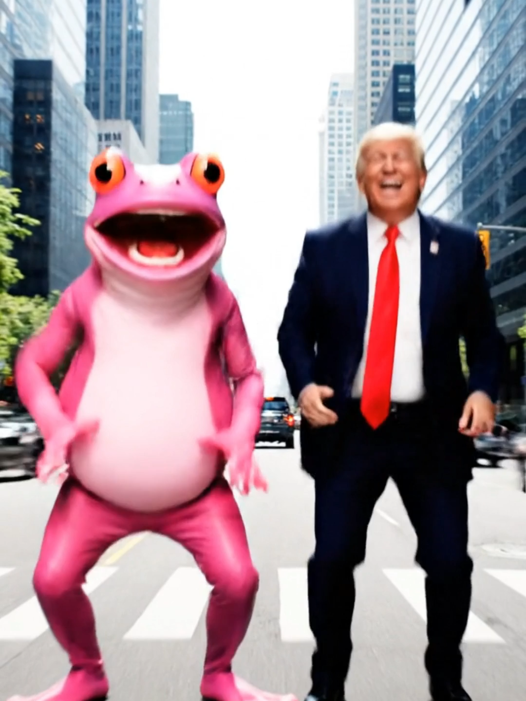 Pink Frog Made Trump Dance Like Crazy!! Get ready to laugh out loud as a pinkish frog and Donald Trump take over the street with their fast, funny dance moves! From wild spins to crazy claps, this duo turns an ordinary road into the ultimate dance floor. The frog steals the spotlight while Trump tries to keep up — chaos, comedy, and rhythm all in one! A must-watch for meme lovers and dance fans alike! 😂🐸💃 #FunnyDance #PinkFrog #DonaldTrumpDance #MemeVideo #ViralShorts #DanceBattle #StreetDance #ComedyVideo #CrazyMoves #FrogTok #FrogDance #TrumpDance #FunnyMoments #DanceChallenge #LaughOutLoud #GoofyGrooves #EpicDanceDuo #InternetMeme #RoadsideDance #hilariousvideo  pink frog dance, Donald Trump funny video, viral meme dance, comedy short, frog and Trump dancing, funny street video, fast dance moves, hilarious frog meme, TikTok dance trend, meme duo video#trendingsong #reelsfunnyvideo #fypシ゚ #viral