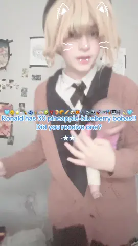 #RONALD - happy birthday ronald + henry!! 🩵🩵 // TAGS - 🩵👶⭐️—🍍🫐🧋🍜🥝🦞🍤🥐🥖🐶🦊🐺🔭👽🚀🛸🎭🎹🎼💫🩵- : #ronald #ronaldbernard #ronaldcosplay #ronaldbernardcosplay #dolls #dollsinband #dollsinbandcosplay #dollscosplay #fyp #blowup #viral 