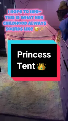 She hasn’t came out since I put it up 🤭🥹👏🏽👑 #princesstent #kidsoftiktok #christmasgiftforkids #tiktokshopcreatorpicks #tiktokshopchristmas 