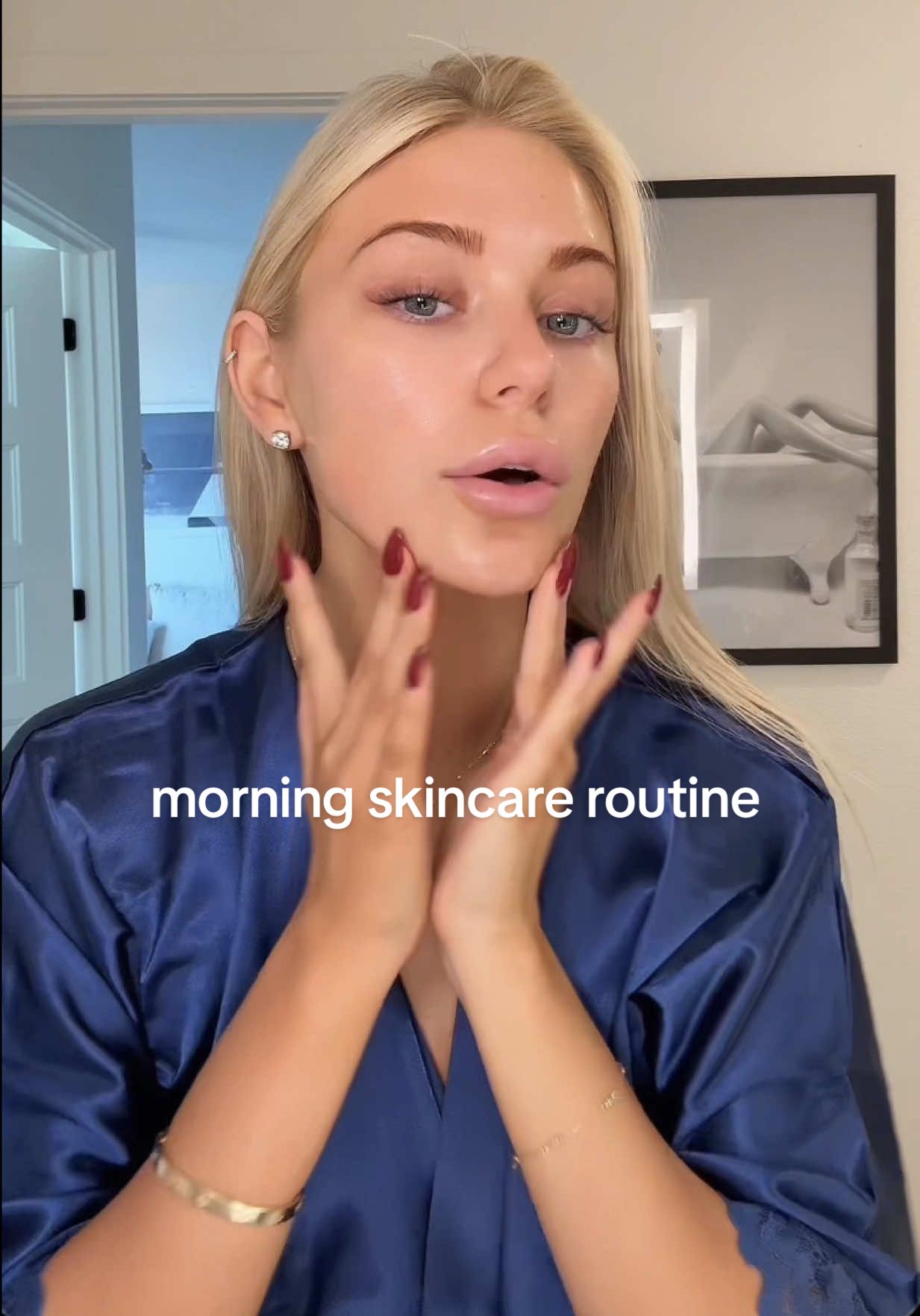 recent a.m. favs 🧖🏼‍♀️ @skingym - ice cool roller @dermalogica - multi-active toner @Sunday Riley - c.e.o. vitamin c serum & autocorrect eye cream @rhode skin - glazing milk & barrier butter  @laneige_us - lip glowy balm in candy cane xoxo