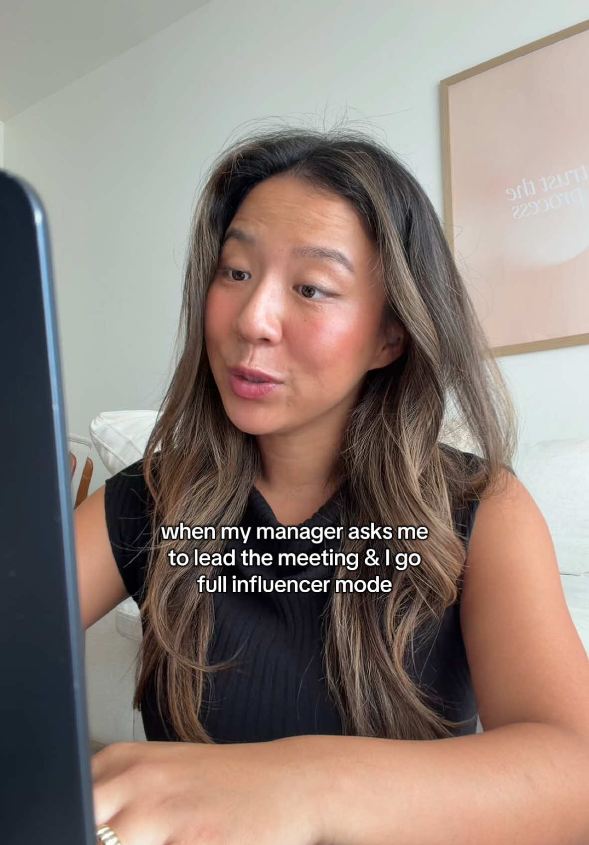 work meetings are basically livestreams for influencers duh