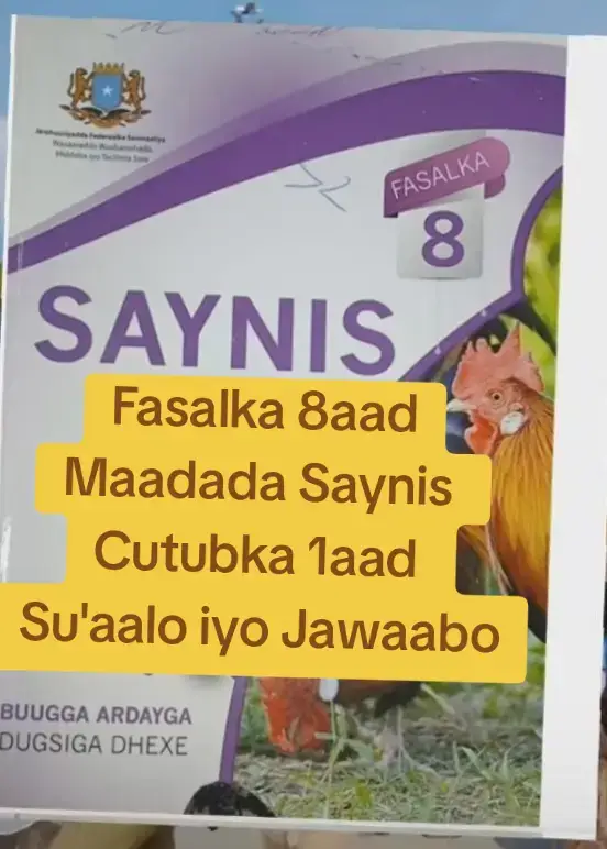 Maadada Saynis Fasalka 8aad Cutubka 1aad Su'aalo iyo Jawaabo  #fyp #viral #foryoupage #somaliatiktok2025🇸🇴🇸🇴👌✅ #UstaadQoryooley 