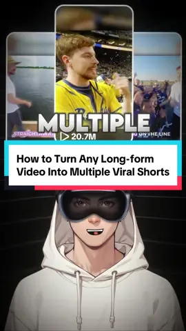 How to turn any long-form video into multiple viral shorts 🎥🤖 #tiktokautomation #clipping #aitools #ai #makemoneyontiktok  