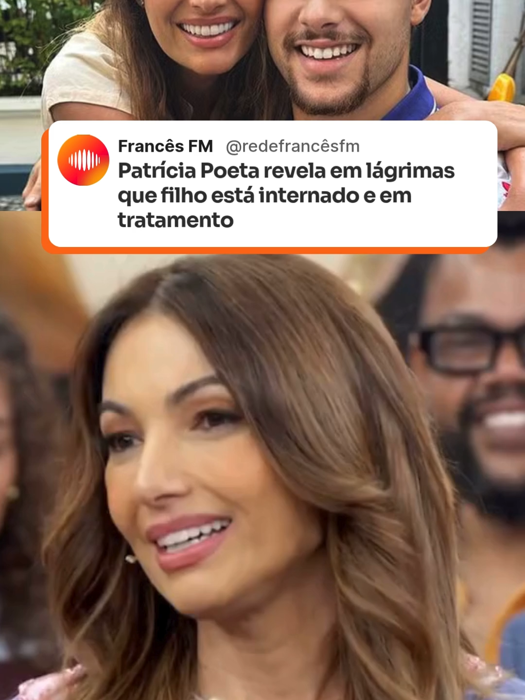 Patrícia Poeta emocionou o público nesta sexta-feira (17) ao revelar, ao vivo no Encontro, que está atravessando um momento pessoal difícil. Visivelmente emocionada e chorando, a apresentadora compartilhou que seu filho, Felipe Poeta, está em tratamento há dois meses. Ela não entrou em detalhes sobre o estado de saúde do jovem, mas a Quem entrou em contato com a assessoria de Patrícia e foi informada que Felipe está se recuperando de uma grave infecção, após ter passado por uma cirurgia e estar internado. Durante o programa, que celebrava seus 25 anos de carreira, Patrícia fez um discurso carregado de emoção e declarou: 