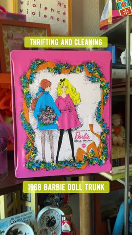 i found this 1968 barbie doll carrying case at the thrift store and couldn't resist- i've admired these at antique malls forever, and a half/off thrift find was too good to pass up. let's clean it up and peek inside #thrift #barbie #vintagebarbie #cleaning #fyp 