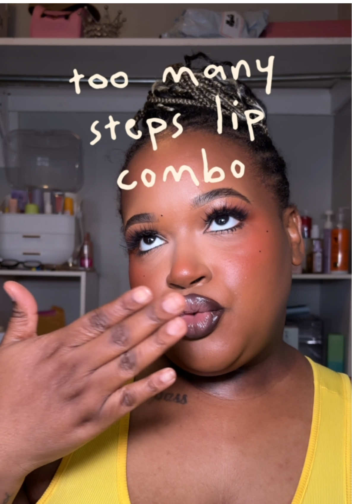 lip combo 🤎  #lipcombo #lippie #blackgirlmakeup #makeup 