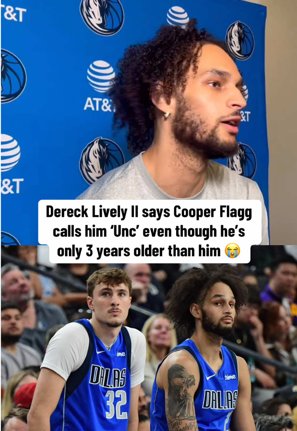 ‘Unc’ Lively is only 21 years old 🤣 (via townbrad/X) #NBA #basketball #nbabasketball #cooperflagg #mavericks