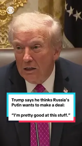 As he met with Ukrainian President Zelenskyy, President Trump told reporters he is concerned that Russia's President Putin is trying to buy himself more time, but added that he thinks Putin does want to make a deal. 