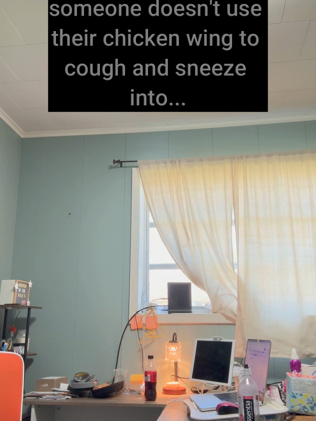 me every time someone doesn't use their chicken wing to cough or/and sneeze into...  @lysolus  #lysol #chickenwing #fluseason #sick #flu