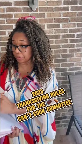 2023  Thanksgiving Rules for the 🦃🍗 Can’t Cook Committee #elders #bmackwrites #