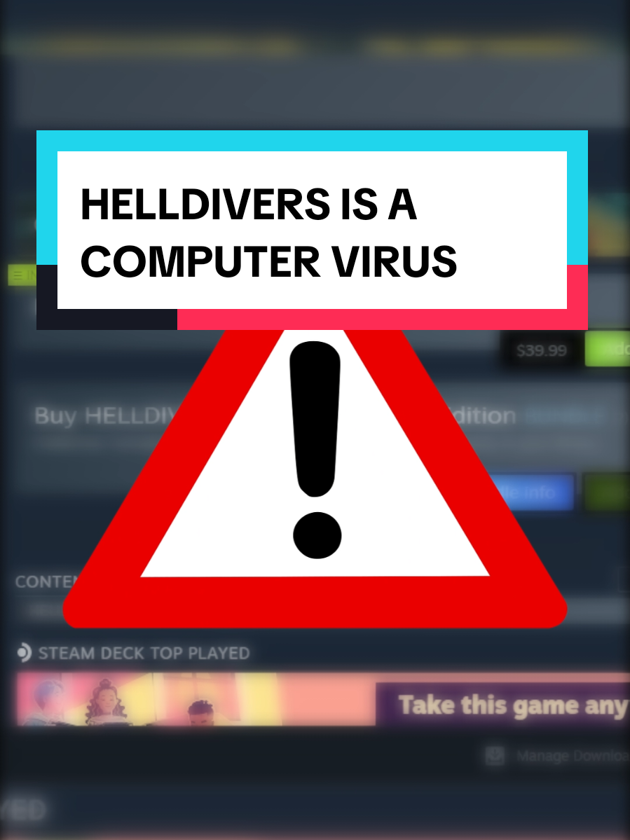 Helldivers is a Computer Virus!! #helldivers2 #crash #arrowhead #crontex 