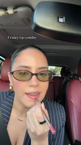 Friday lip combo 💞 @Lancôme @REFY @Valentino.Beauty #carmakeup #lipcombo #lipstick #naturallipcombo 