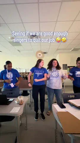 What do y’all think? We ready for America’s Got Talent @shondriacombs @Bayley Marwitz @Annabelle 🎤🎶 #teachersoftiktok #singingchallenge #teacherkaraoke 