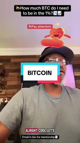 How much BTC do I need to be in the 1%? #cryptonews #bitcoin #investing #cryptonews #finance 