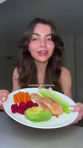 JANTANDO MEU SKINCARE 🥦🥗🍣 Alimentos ricos em nutrientes e vitaminas perfeitos pra saúde da pele e cabelos!  #fyp #skincare #dicas #dicasdebeleza #eatyourskincare 