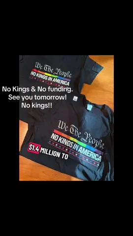 The RSVPs and “I’m coming see you then!” Have gone up 300% since #kkkaroline called us a bunch of terrorists.  Turning Point paid $1.4M for bus tickets to transport people to DC.  Ginny Thomas and the others paid millions.  So when you hear narcissists saying “how are you gonna pay for that” or “we are gonna find out who’s funding all of this” KNOW full well that it’s only an accusation because it’s a confession.  Republicans are the welfare kings, Snap Queens, and Medicaid recipients and full well could have not even paid for a bus ticket so they had to be funded.  #MAGA, we buy our own stuff and no one is funding anything.  We are the ones that make 71% of the GDP in this country and your red states and red counties only bring in 29% of the GDP. (Now that farmers are going bankrupt, it’s much more likely only 15%)  So sad that Republican #magats have to be paid to go to a protest (Jack smith just dropped all of the financing and Trump & his buddies had to bribe people to show up with free tickets to DC)  Democrats are HOT.  Independents are not afraid.  Regular non-maga republicans are gonna be joining us in the streets while we represent the best of America.  “Who’s paying for the buses?” We are you broke ass weirdest ones. We don’t have to be bribed by a big orange narcissistic liar.  Our shirts arrived and we are gonna be fabulous!! See you at #nokings as we take our place in history in defiance of the total authoritarian government that we won’t stand for.  This is a world wide event. We are all marching toward our hatred of #donaldtrump 