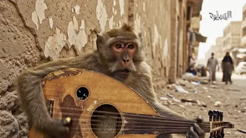 القرد اليوم متألم من الواقع 😂👇 