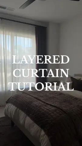 Replying to @. A super easy DIY!! Just make sure you measure so you don’t order & return 4 sets of curtains like me 😂 #homedecor #curtainhack #bedroomdecor #affordablehomedecor #amazonhome 